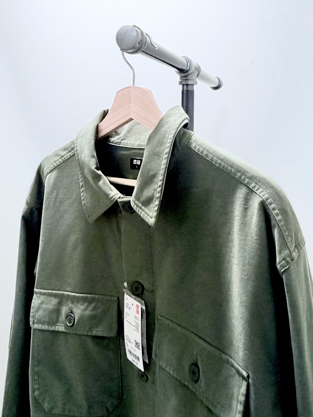 Olive Green Button-Up Utility Jacket